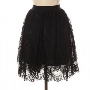 Motivi black lace mini skirt